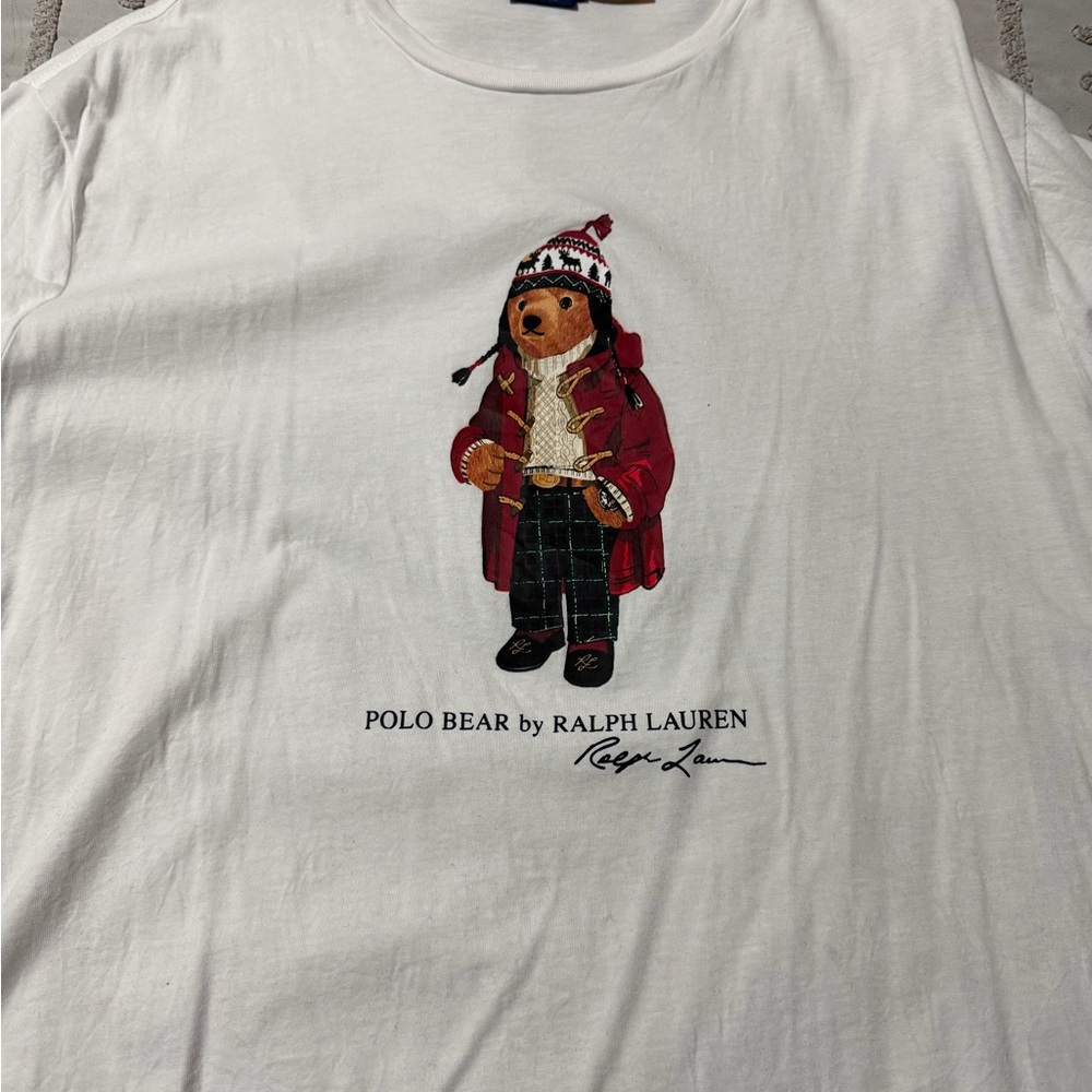 Ralph Lauren men’s  White short  Sleeve with Polo Bear